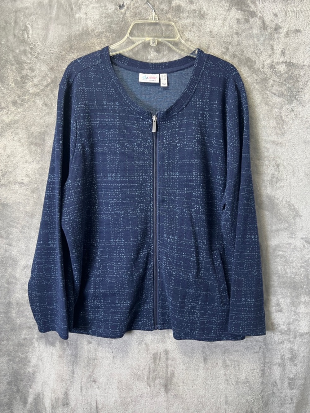 St. John's Bay Navy Zip-Up Men's Sweater Jacket
